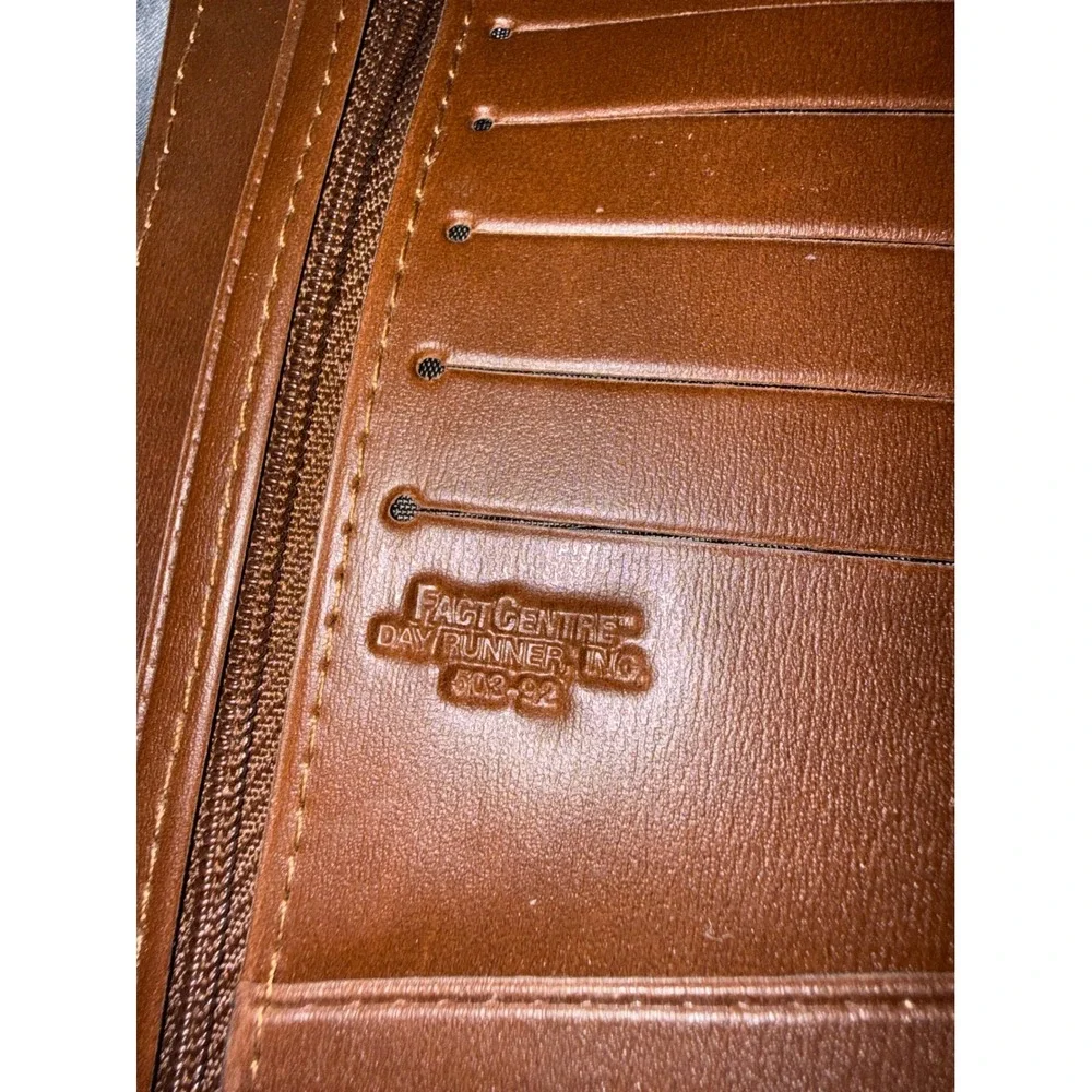 Day Runner FactCentre 503-92 Brown Personal Organizer Planner Binder 6 Ring 7.5